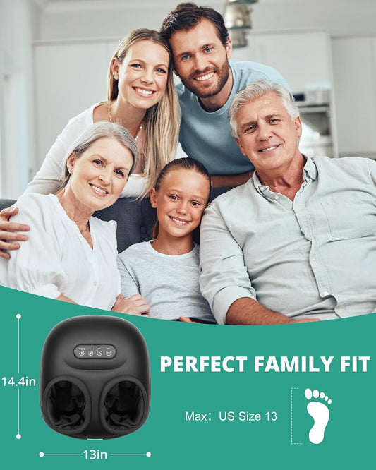 Medcursor Foot Massager Machine Heat, Shiatsu Foot Massagers for Delivers Pain Relief, Tired, Plantar Fasciitis, Adjustable Air Pressure, Gift for Women & Men