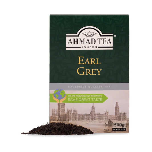 Ahmad Tea Earl Grey Loose Leaf, Black Caffeinated 500g Value-Size Box