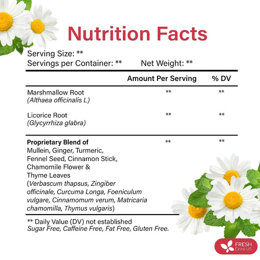 FreshDrinkUS, Premium Happy Throat Herbal Tea, 75 Count, Caffeine Free