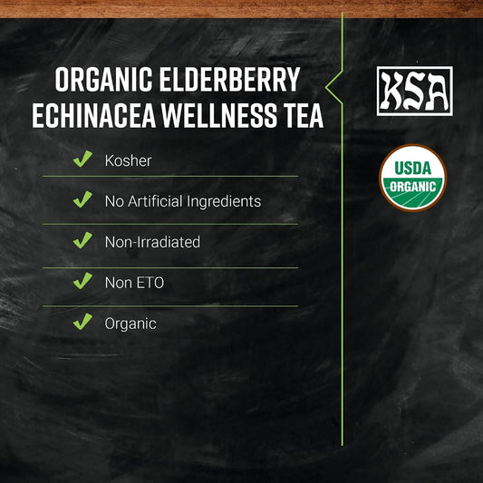 Frontier Bulk Elderberry Echinacea Wellness Tea, Organic, 1 Pound