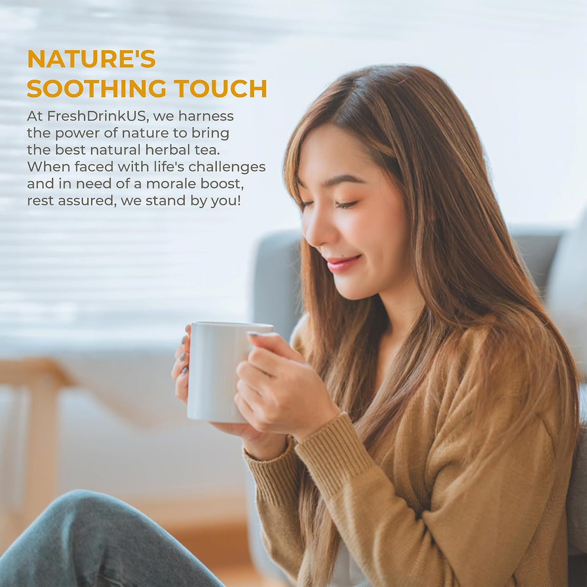 FreshDrinkUS, Premium 40 Tea Bags Daily Rescue Lemon Ginger Tea - 9 Superherbs ā 100% Natural Ingredients, Tea Mix for Wellness Boost - Shelf-Stable, Caffeine-Free, Sugar-Free, Vegan