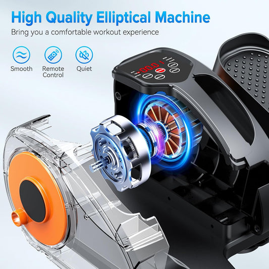 GUGTTR Under Desk Elliptical Machine, Electric Leg Exerciser for Seniors