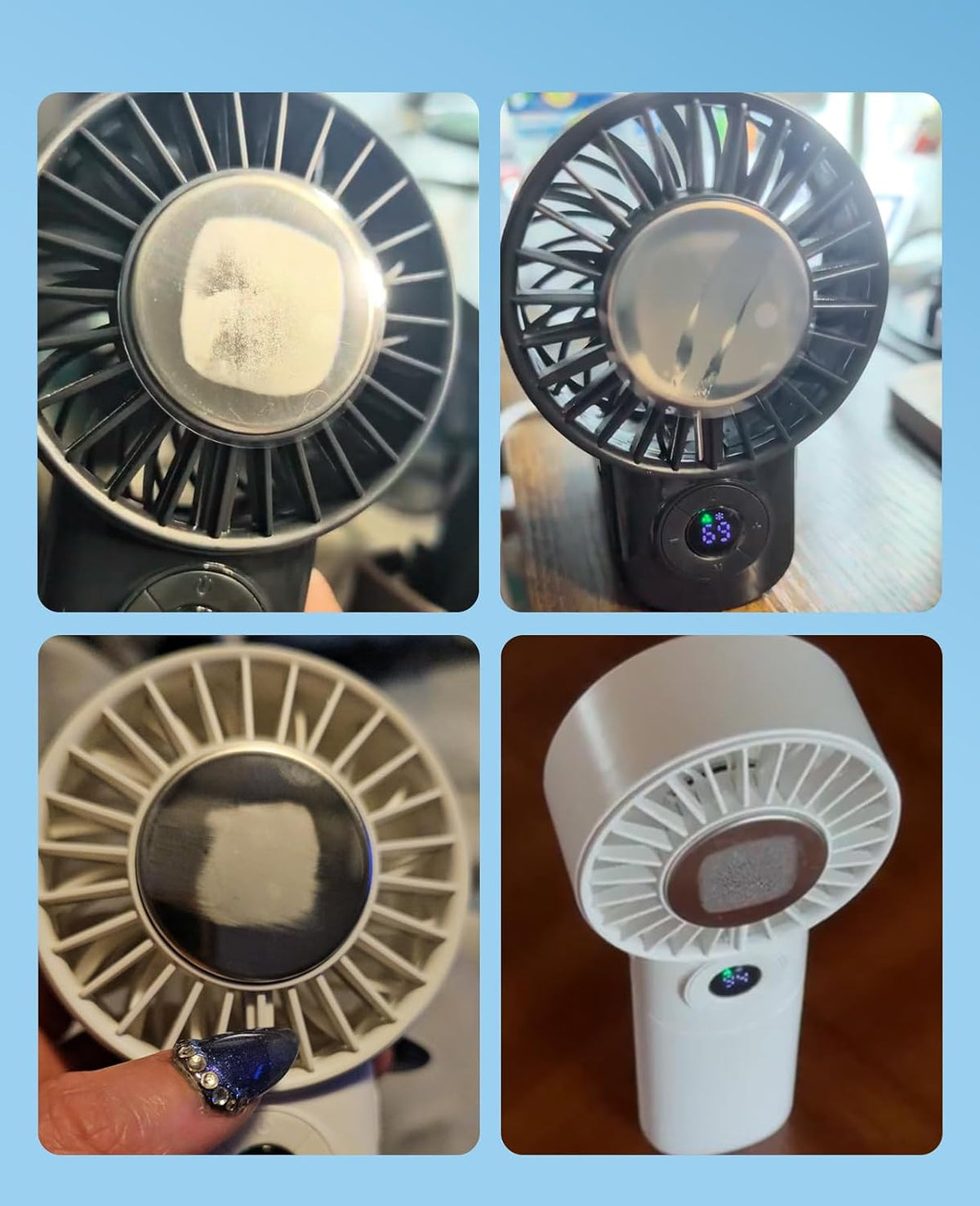 Portable Handheld Fan with Semiconductor Ice Cooling, 5 Seconds Cool Down