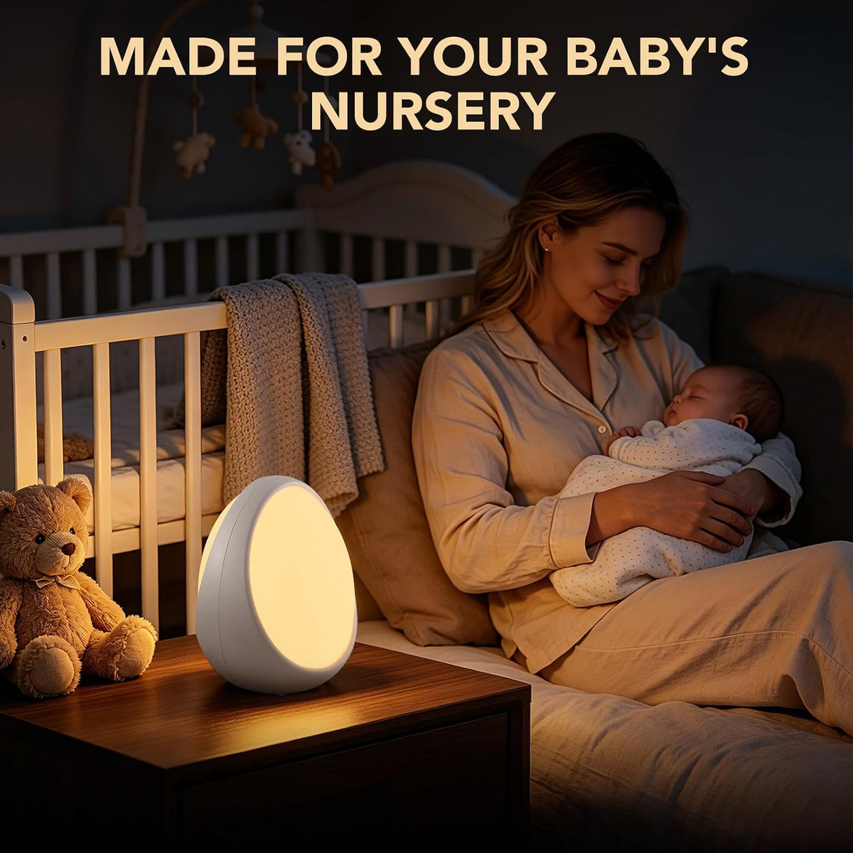 G Keni Nursery Night Light for Baby, Portable LED Touch Night Lamp for Kids and Adult, Breastfeeding, Sleep Aid, USB Rechargeable Nursing Lamp, Bedside Dimmable Warm Night Light, Soft Eye Caring