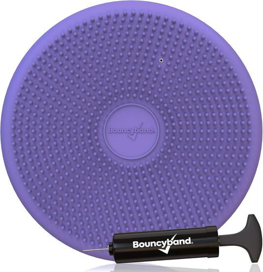 Bouncyband – Wiggle Seat – Purple, 13” D – Large Sensory Cushion for Kids