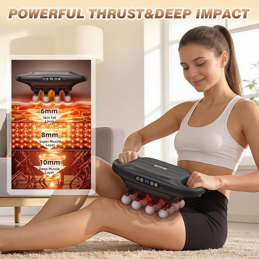 16 Head Massage Gun Deep Tissue Percussion Muscle Massager for Full Body