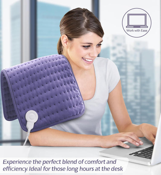 Heating Pad for Back Pain Relief, Extra Large 17"x33" Electric Heat Pad with 6 Heat Settings, 4 Timers, Auto Shut-Off - Machine Washable for Neck Shoulder Cramps, Christmas Gift for Women Mom Wife