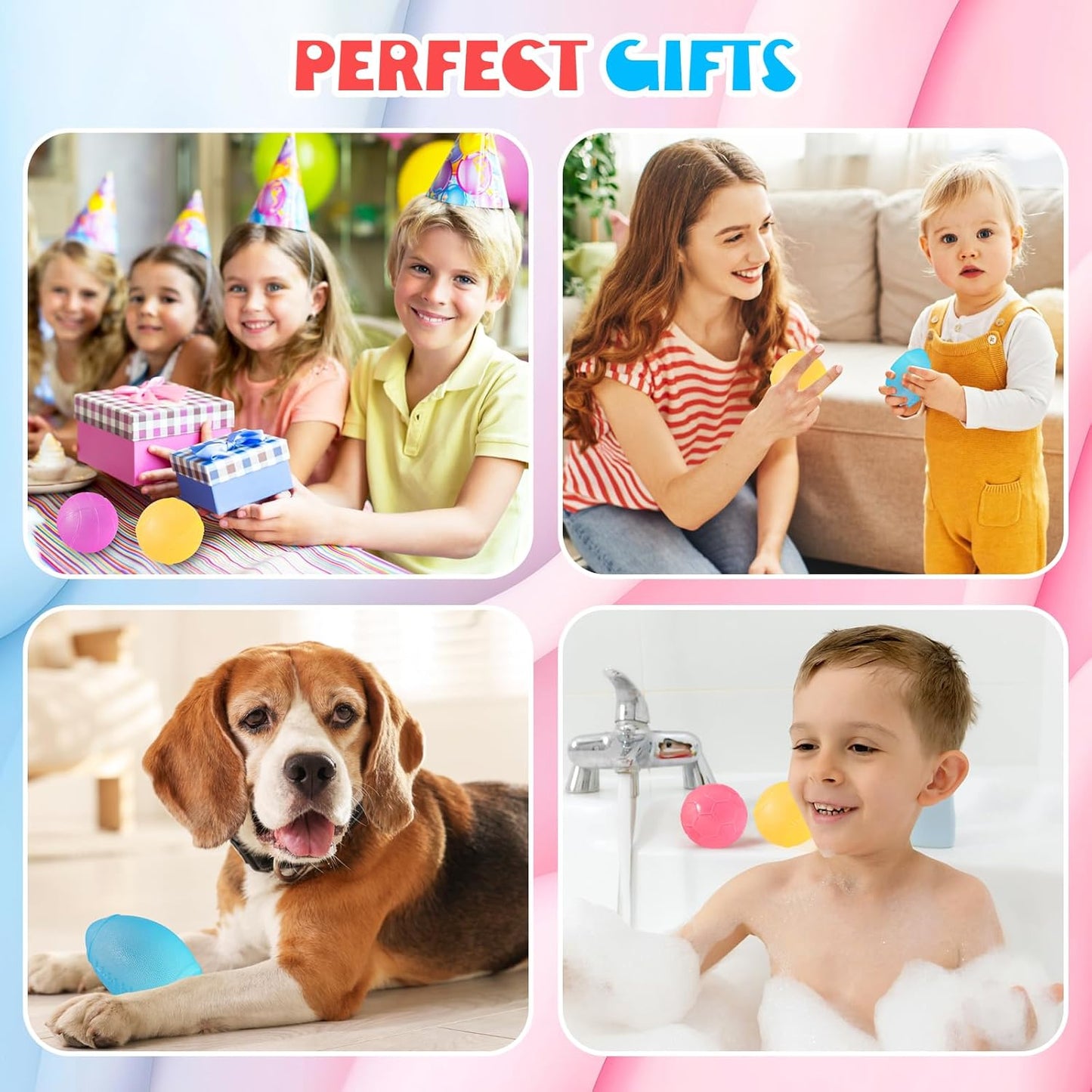 4Pack Fidget Toys Mini Squishy Stress Cube, Stress Balls for Kids, Adults Squishies Anxiety Stress Relief, Ice Squishy Cube Sugar Balls, Sensory Toys for Kids with Autism, Fidgets for Classroom Prize