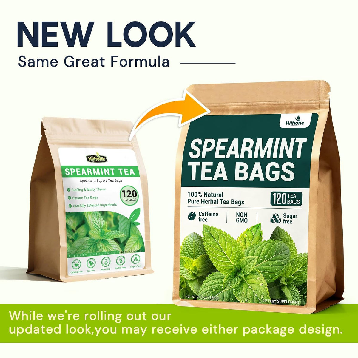 Spearmint Leaf Tea - Caffeine Free, 120 Teabags