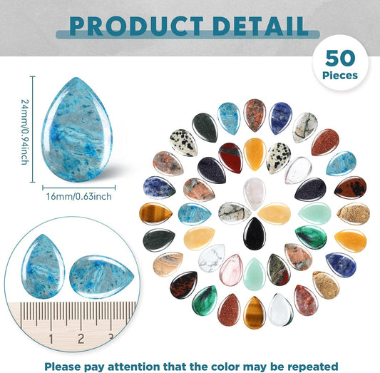 Nuenen 50 Pcs Worry Stones Bulk for Anxiety, Fresh, 0.94 x 0.63 x 0.24 Inch