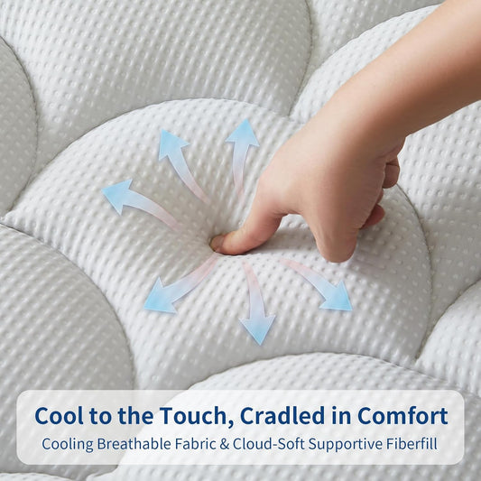 King Mattress Topper Cooling Mattress Pad Thick for Back Pain Relief, Cool Mattress Cover Pillow Topper Breathable Washable with Stretchable Deep Pocket (78x80 inch, Dove Grey)