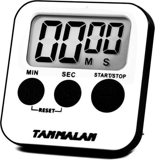 Tanmalan Kitchen Timer for Cooking Loud Alarm, Large Display, Auto Memory Loud Alarm, Large Display,Big Button,for Kids for Teacher Classroom Must Haves,Count Down-up,Easy to use (6.0-Grey)