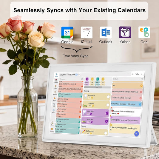 Digital Calendar 10.1 Inch Wall Plan Touch Screen WiFi picture esay to use