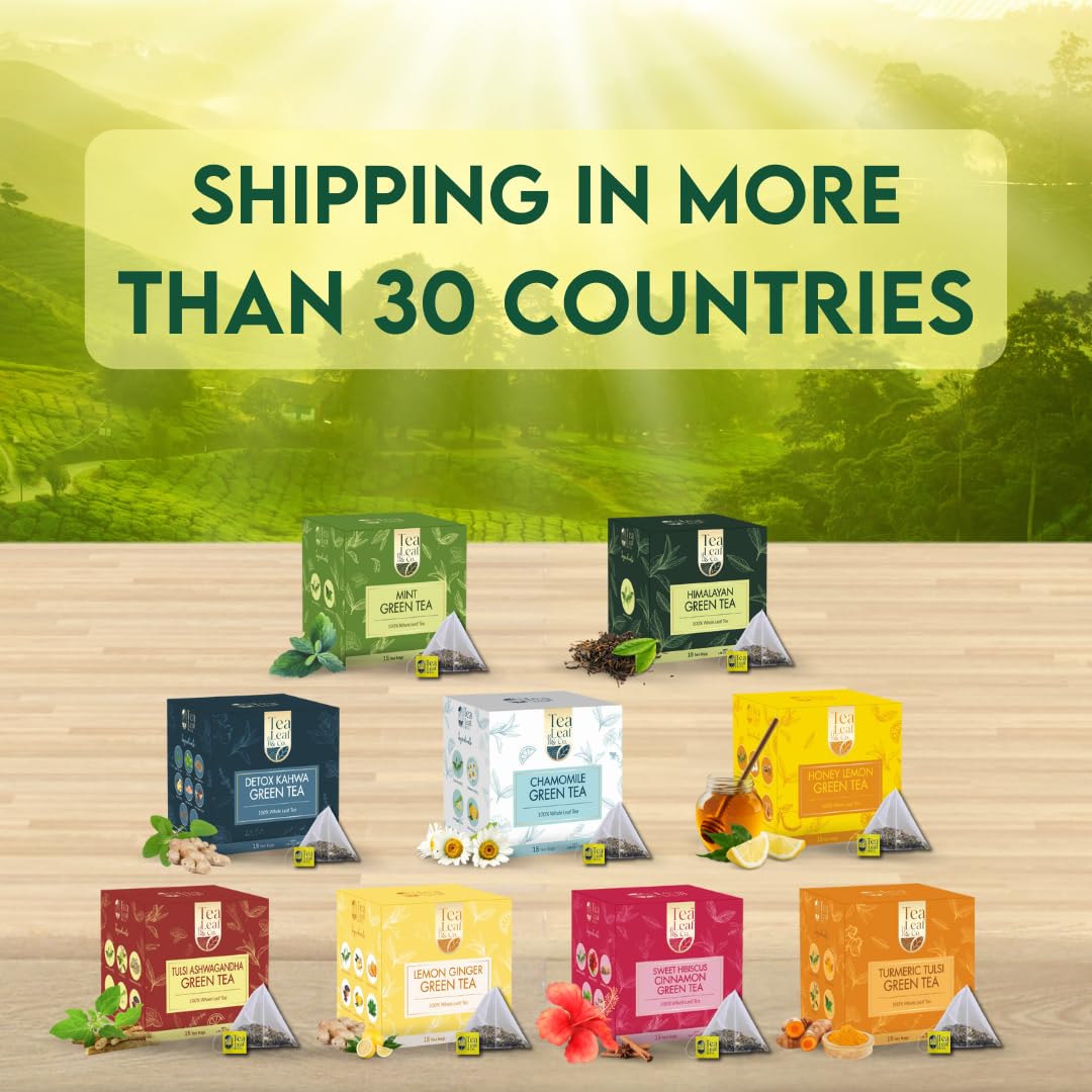 Turmeric, Peppermint & Basil Tulsi Green Tea Loose Leaf 3.5oz, 50 Tea Bags