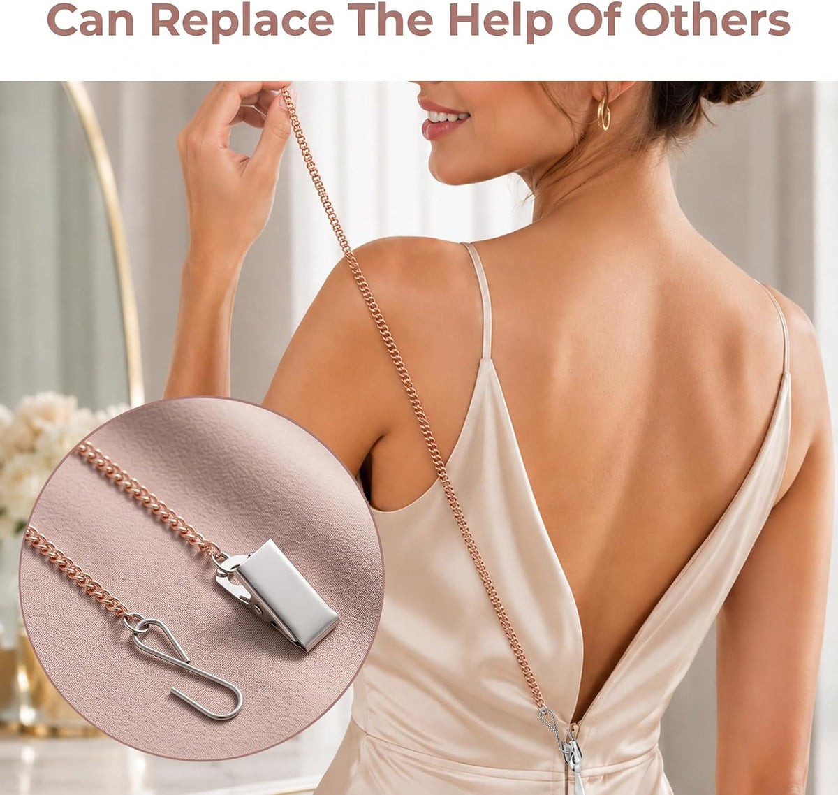 Zipper Pull Helper Dresses Zip Aid Metal Chain Helper Assistant