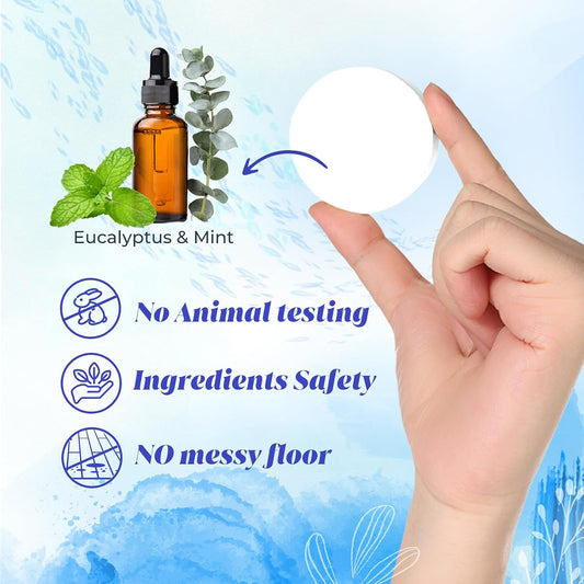 Shower Steamers Aromatherapy, Menthol & Eucalyptus Shower Bombs with Natural Essential Oils, Quick Relief Nasal Congestion, Relaxation & Self Care Gifts for Women & Men