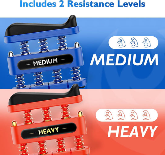 FitBeast Finger Strengthener, Finger Exerciser, Hand Exerciser for Improve Dexterity and Strength in Fingers, Hands, Forearms–Grip Strength Trainer for Musicians, Climbers