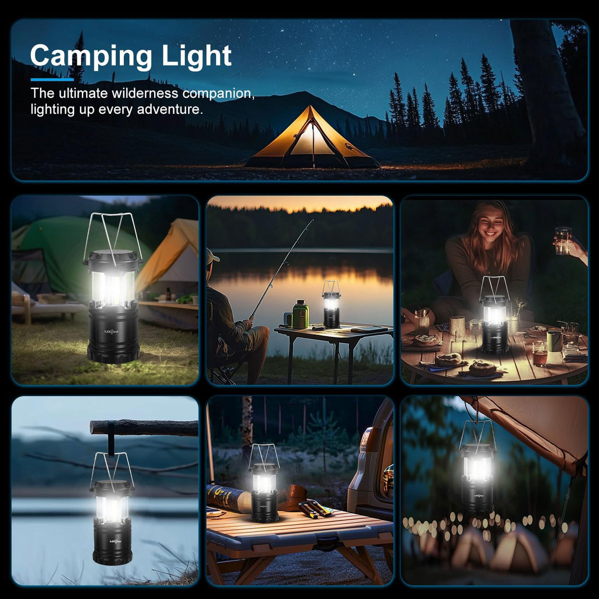 LED Camping Lantern, Battery Operated
