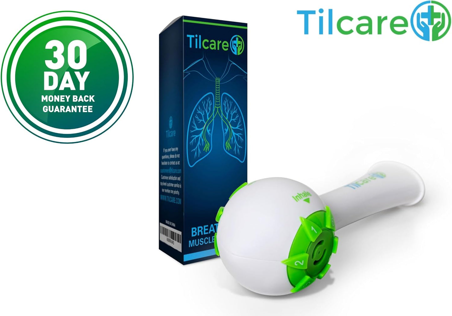 Breathing Trainer & Lung Trainer - Ideal Breathing Exercise Device for Lungs, Effective Breather Device & Lung Exerciser Device, Best Breathing Device & Lung Strengthener, Tilcare Respiratory Trainer