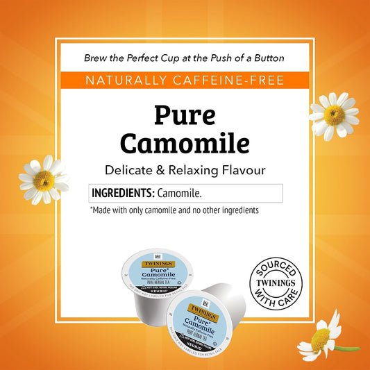 Twinings Pure Camomile Herbal Tea K-Cups for Keurig, 12 CT Box (6 Pack)
