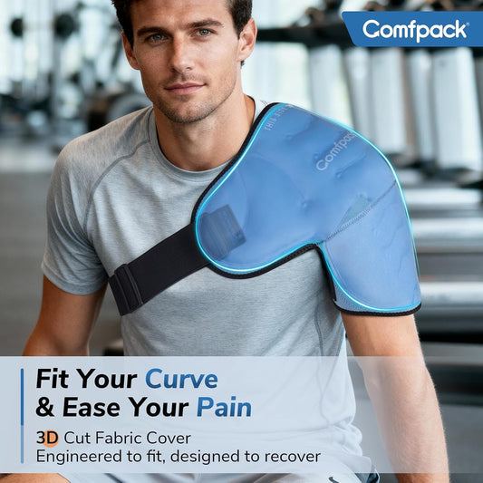 Shoulder Ice Pack Wrap, Brace Compression Sleeve for Rotator Cuff