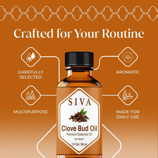 SIVA Lavender Essential Oil 4 Fl Oz – For Diffuser, Skin & Hair Care – Ideal for Massage & DIY Blends – with Dropper