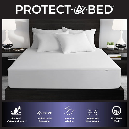 Protect-A-Bed Essential Mattress Protector Full, Dust Mite Resistant, Noiseless and Odor-Resistant Mattress Cover, 100% Waterproof Top, Machine Washable, Fits 11"-18" Mattresses