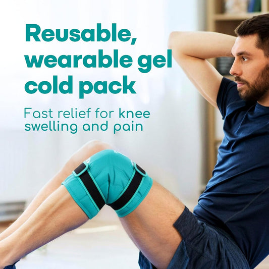 Medi Grade Knee Ice Pack Wrap, Reusable Ice Pack for Knee Pain and Surgery