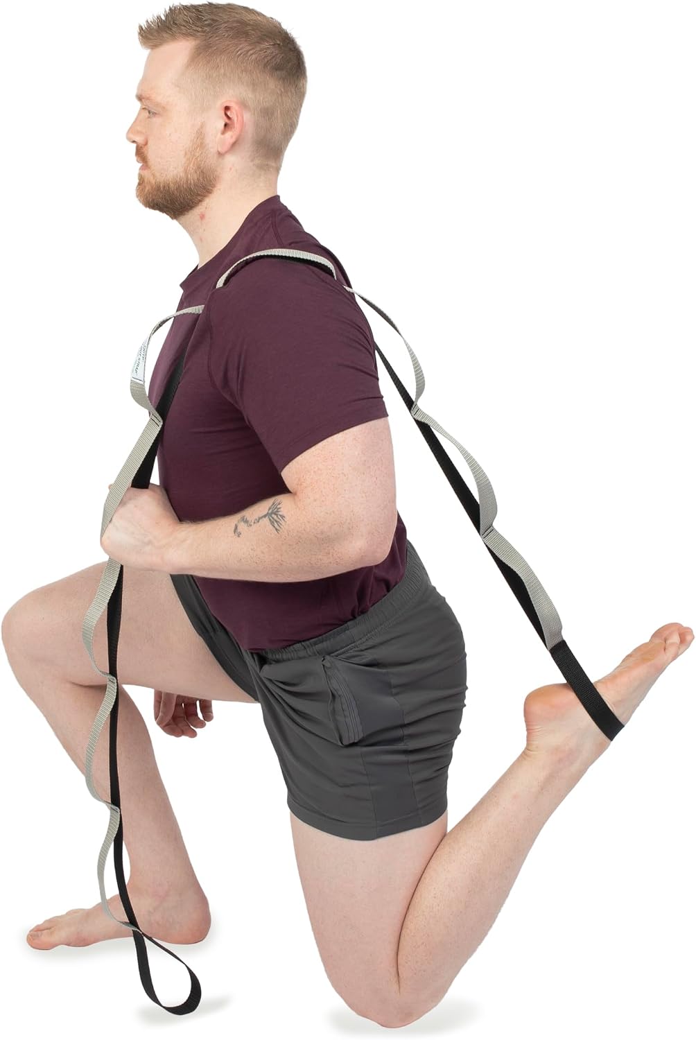 OPTP Stretch Out Strap Pro with Exercise Book, 11 Loops USA-Made Yoga Strap