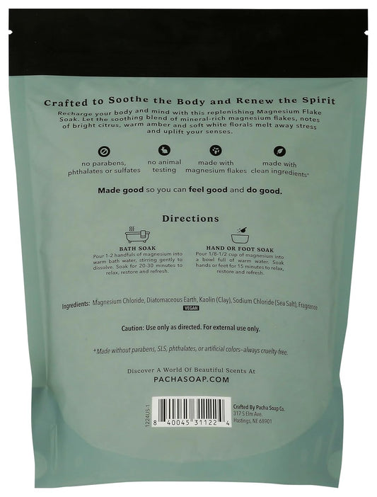 Pacha Soap Sea Salt & Moss Salt Soak Magnesium, 32 OZ