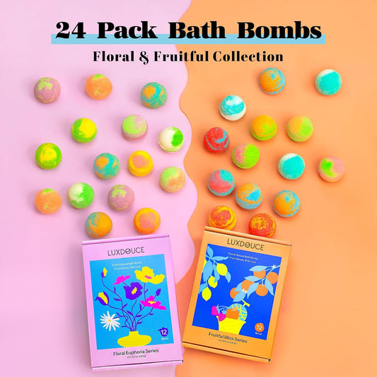 24 Pack Bath Bombs Gift Set for Women, Mother’s Day Gift for Mom