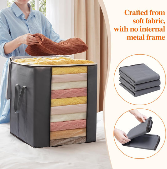 Lifewit 120L Extra Large Clothes Storage, Blanket Storage Bags