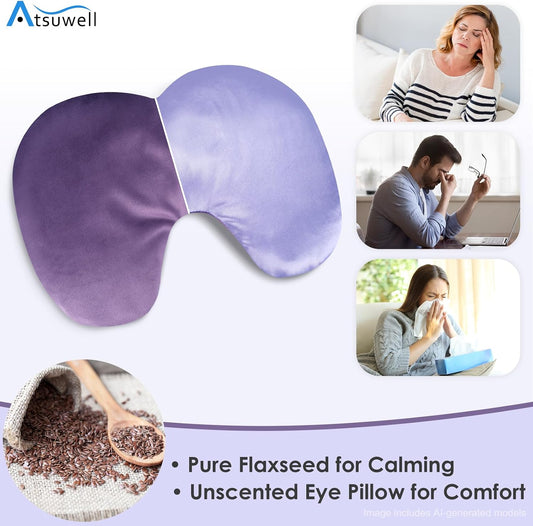 Atsuwell Sinus Mask Warm Compress for Face, Weighted Eye Mask 2 Packs