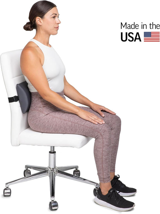 OPTP The Original McKenzie Slimline Lumbar Support – USA-Made Lower Back Support for Office Chair, Car Back Support, and Travel Lumbar Pillow. The Preferred Lumbar Cushion by Physical Therapists.