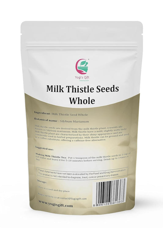Milk Thistle Seeds 1 LB (Whole) | Whole Milk Thistle For Tea | By Yogi's Gift®