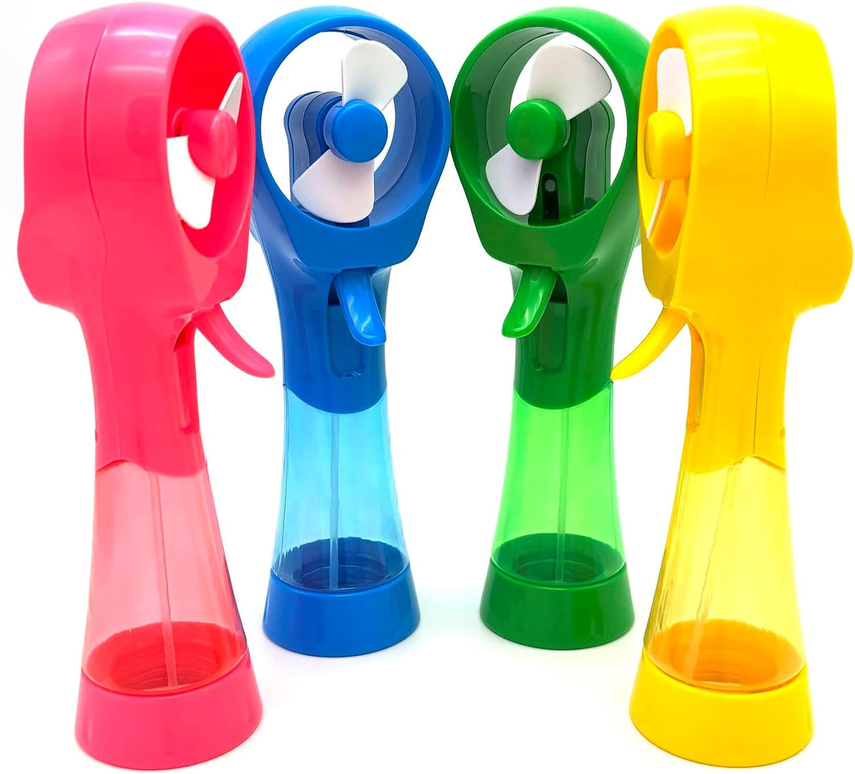 Handheld Misting Fan Portable Rechargeable Water Spray Fan for Outdoor Adventures, Travel and Pool (Green/Yellow/Pink)
