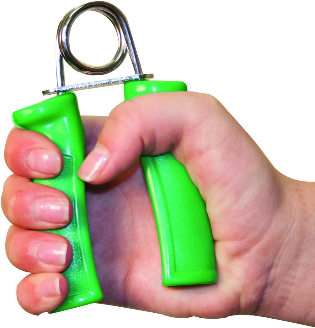 CanDo Hand Grip Exerciser Pair-Green, Medium