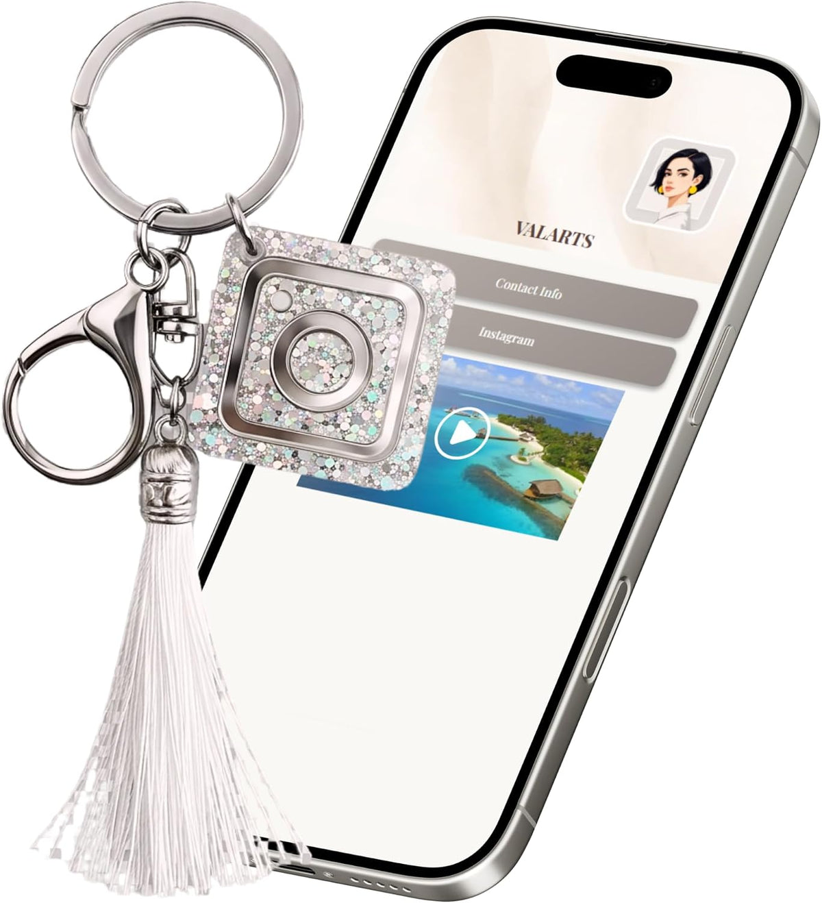 VTAG.ID NFC Digital Business Card Keychain - Tap to Share Contact & Social