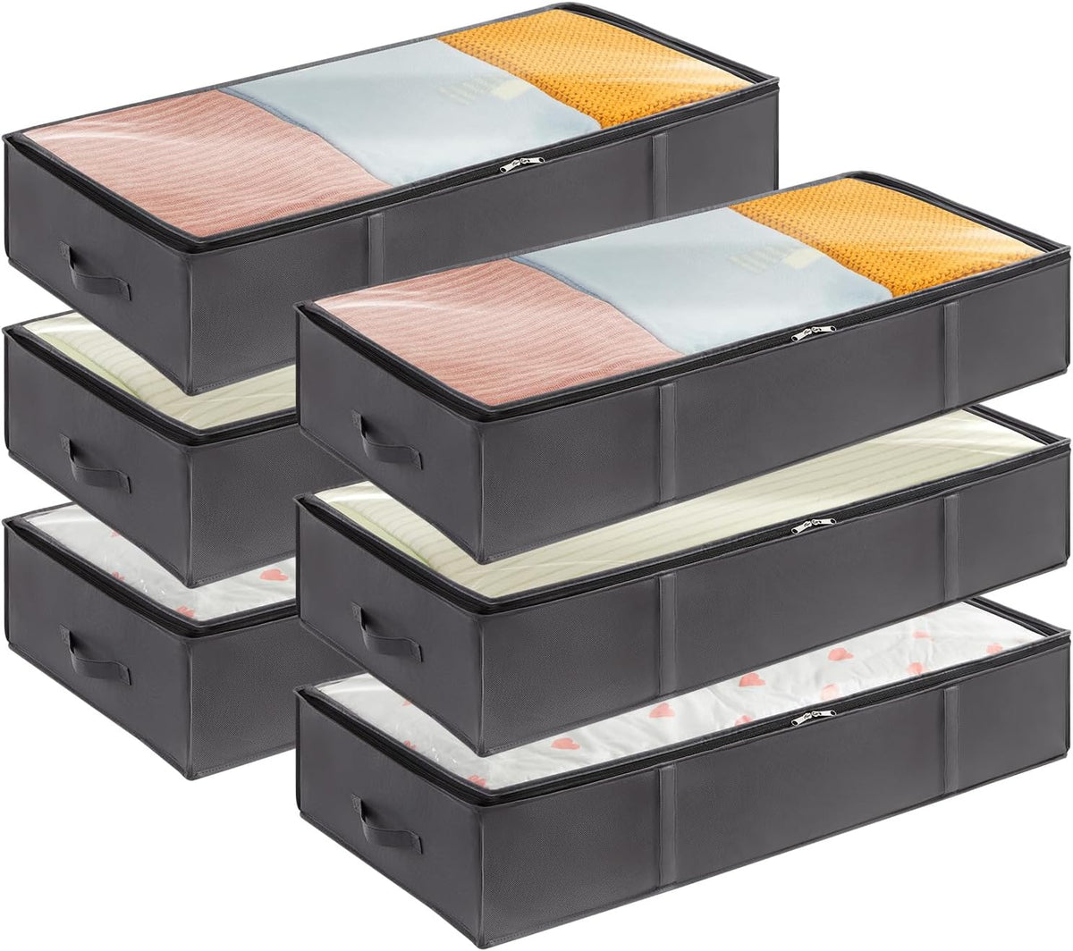 Lifewit 95L Under Bed Storage Container, Blanket Organizer, Gray