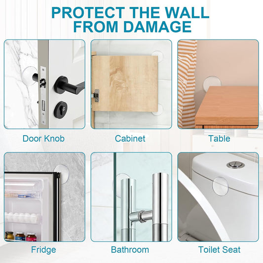 12 PCS 2" Door Stoppers for Wall, Door Knob Wall Protector