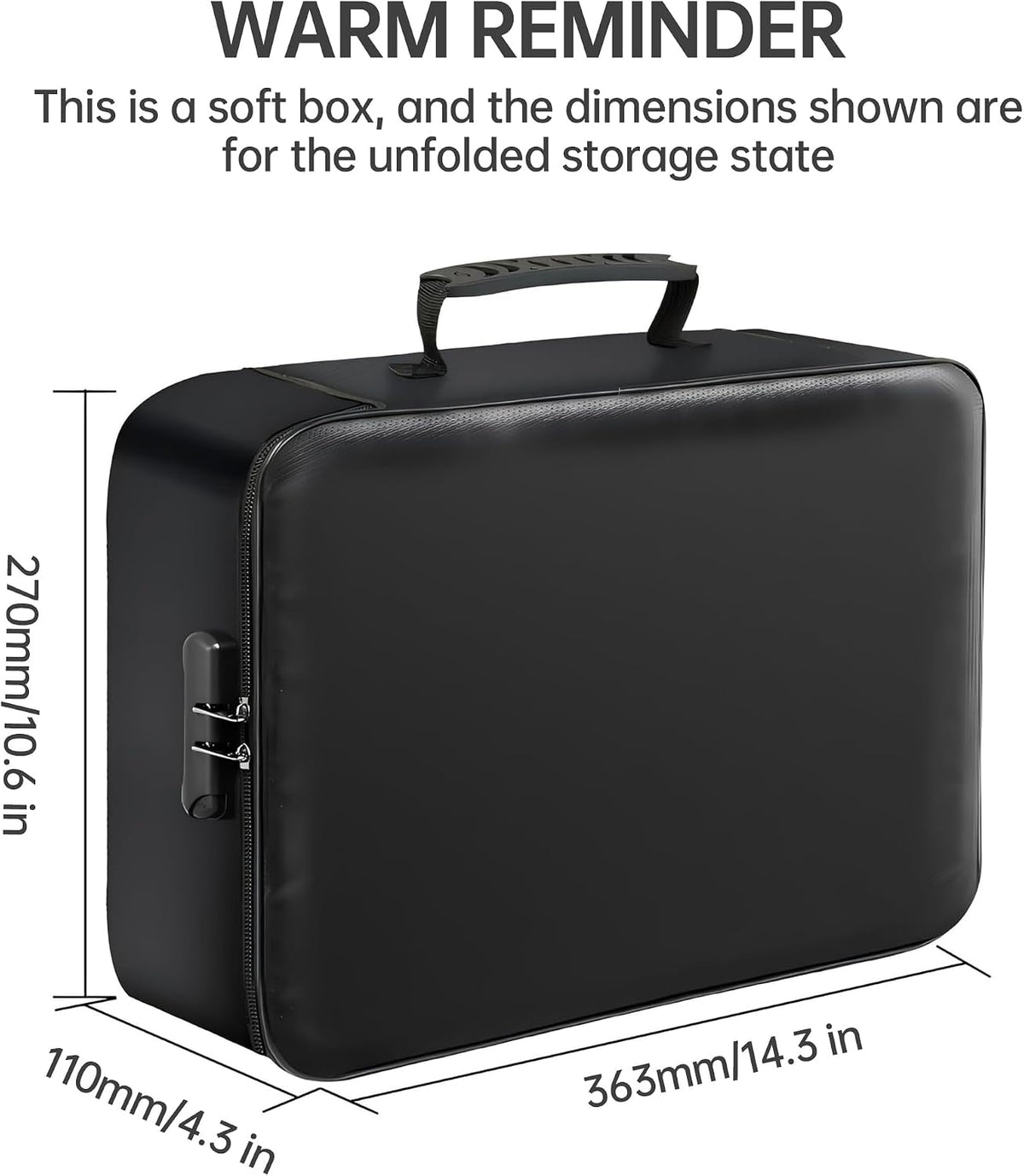 GIANTLUMl Document Bag with Lock,Fireproof 3-Layer File Storage Case with Water-Resistant Zipper,Document Safe Portable Travel Home Organizer Bag for Laptop,Home&Office,Certificates,Gifts for Him