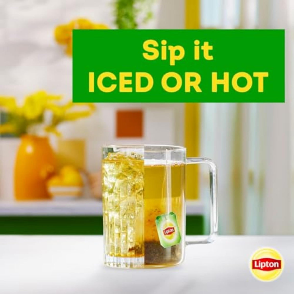 Lipton Lemon Green Tea Bags, Flavored, Unsweetened Teabags for Hot Tea or Iced Tea with Caffeine and Flavonoids, 20 Total Tea Bags