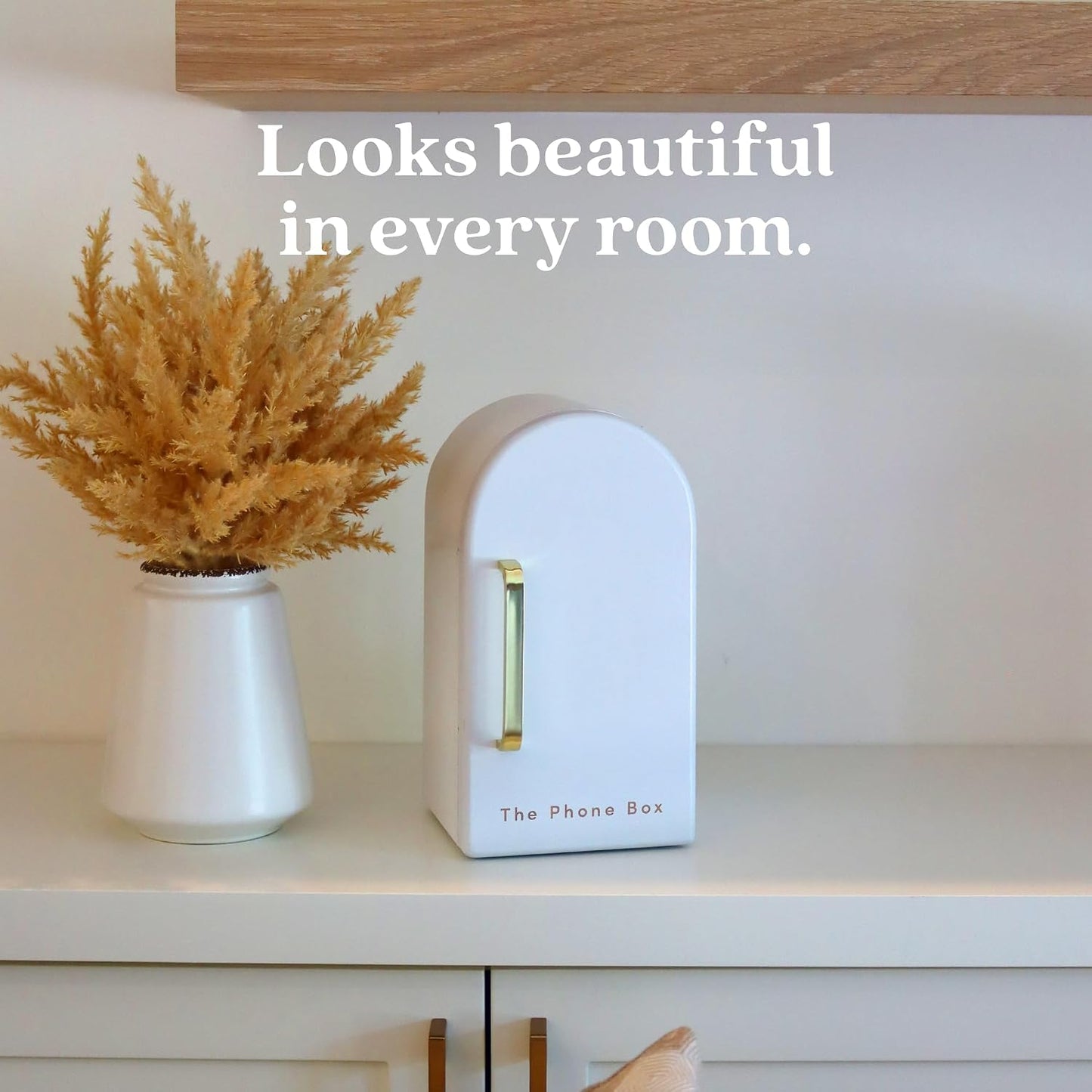 Papaya The Phone Box, Cell Phone Box for Family Time, Premium Bamboo Wood