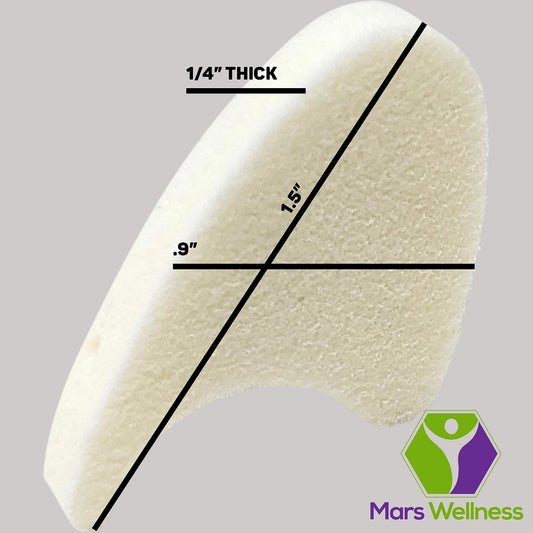 Mars Wellness Full Foam Toe Separators - Toe Spacers For Corn, Blisters Relief - 1/4 Inch - Bulk Pack of 50 Pads