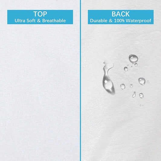 Pillow Protectors Waterproof 2-Pack, Standard Size with Zipper