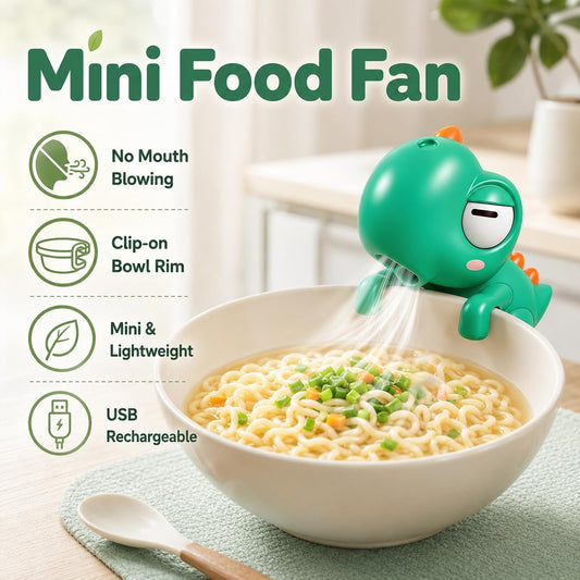 Cooling Clip-On Mini Fan for Cup & Bowl,Portable Hanging Mug Fan for Iced Coffee Soup Drinks,Cute Dinosaur Animal Fans Coffee Chiller,Desktop Beverage Cooling Companion