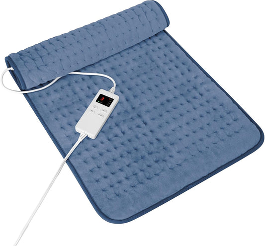 Heating Pad for Period Cramps, Heating Pad for Back/Neck/Shoulder Muscle Pain, 6 Heating & 4 Timer Setting, Auto Shut Off, Dry/Moist Heat & Machine Washable, Birthday Christma s Gifts for Women Mom