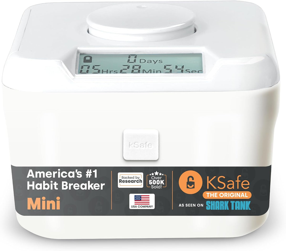Kitchen Safe Time Locking Container (Medium), Timed Lock Box for Cell Phones, Snacks, and other unwanted temptations (White Lid + 5.5” Clear Base)
