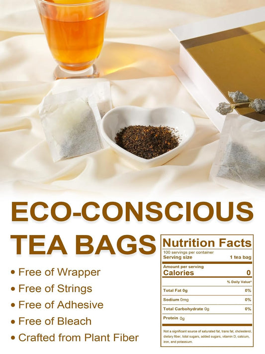 TeeLux Hot Cinnamon Black Tea Bags, Black Tea with Warming Spices, 100Count