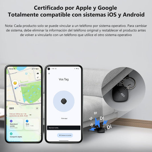 ATUVOS Air Tracker Tags-4 Pack for Android & iOS, Tracker Tags Work with Google Find Hub or Apple Find My APP, Smart Tags for Android, IP67 Waterproof Bluetooth Tracker Tag for Luggage, Keys